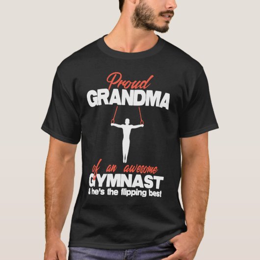 T-shirt Fier grand-mère d'un garçon génial Gymnaste Cercle (Devant)