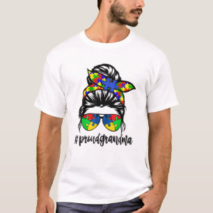 T-shirt Fier grand-mère Sensibilisation sur l'autisme Mes
