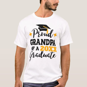 T-shirt Fier grand-père de 2022 diplômé casquette d'or noi