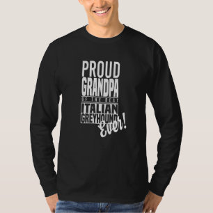 T-shirt Fier Grand-Père Du Meilleur Greyhound Italien Jama