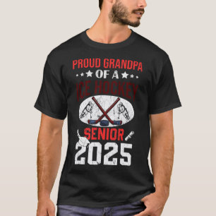 T-shirt Fier grand-père d'un senior de hockey sur glace di
