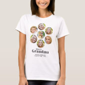 T-shirt Fier GRANDMA Custom 7 Photo Collage Graduation (Devant)