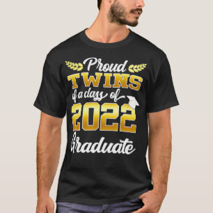 T-shirt Fier jumeaux d'une classe de 2022 Diplômé Senior 2