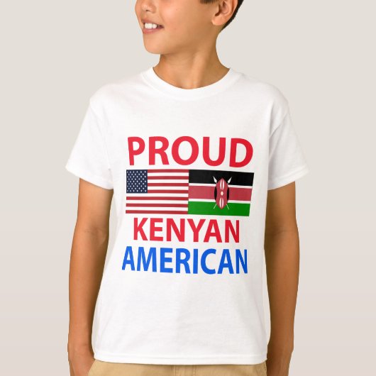 T-shirt Fier Kenyan Américain (Devant)