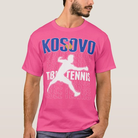 T-shirt Fier Kosovo de tennis de table Fans Jersey Kosovan (Devant)