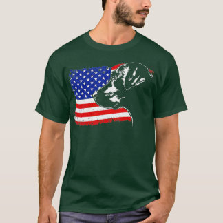 T-shirt Fier Labrador Retriever Drapeau américain patrioti