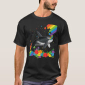 T-shirt Fier Lgbt Gay Whale Pride Drapeau Rainbow Lgbtq Le (Devant)