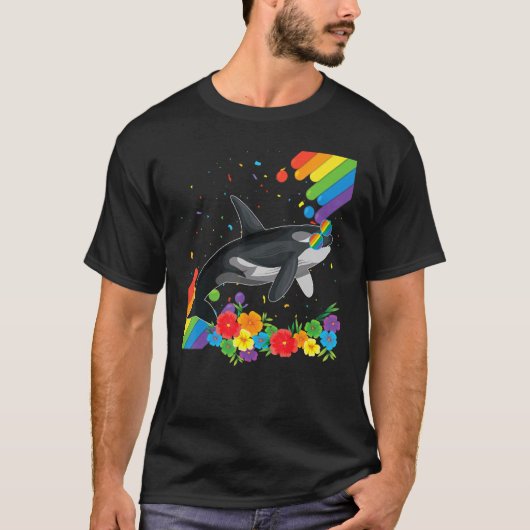 T-shirt Fier Lgbt Gay Whale Pride Drapeau Rainbow Lgbtq Le (Devant)