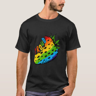T-shirt Fier Lgbt Pride Mois Dites Gay Ally Rainbow Strawb