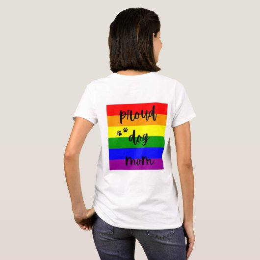 T-shirt Fier LGBTQ Chien Maman Rainbow Pride Drapeau T-shi (Dos entier)