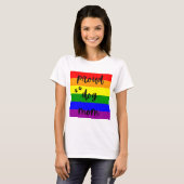 T-shirt Fier LGBTQ Chien Maman Rainbow Pride Drapeau T-shi (Devant entier)