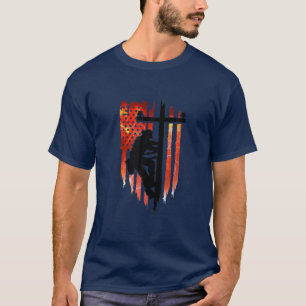 T-shirt Fier Lineman Hommes Drapeau Américain Journeyman E