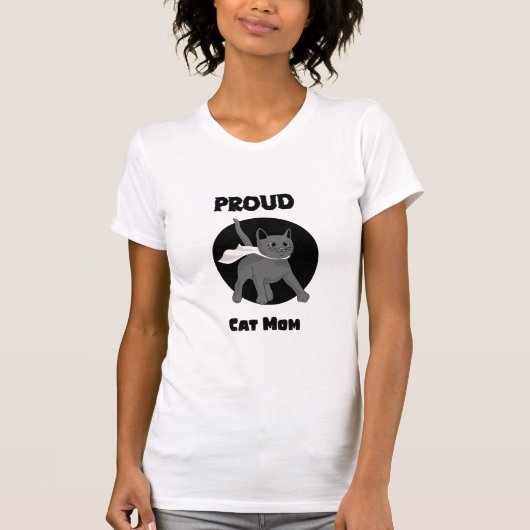 T-shirt Fier maman de chat (Devant)