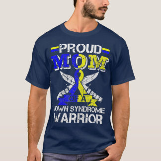 T-shirt Fier Maman D'Un Costume De Guerrier Du Syndrome De