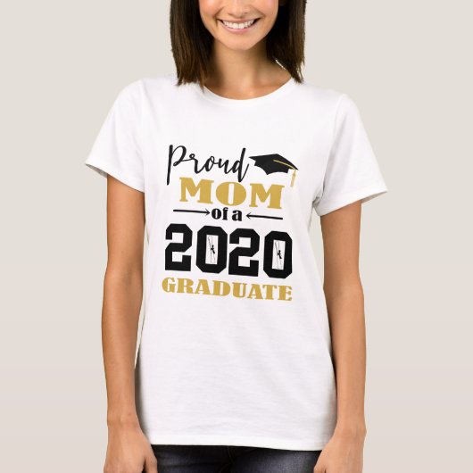 T-shirt Fier maman d'un diplômé de 2020 (Devant)