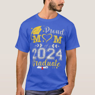 T-shirt Fier Maman D'Un Diplôme Supérieur De 2024 Mot