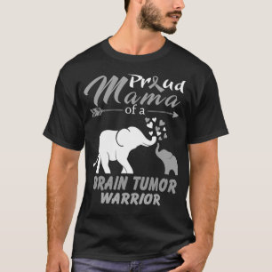 T-shirt Fier Maman D'Un Guerrier De Tumeur De Cerveau