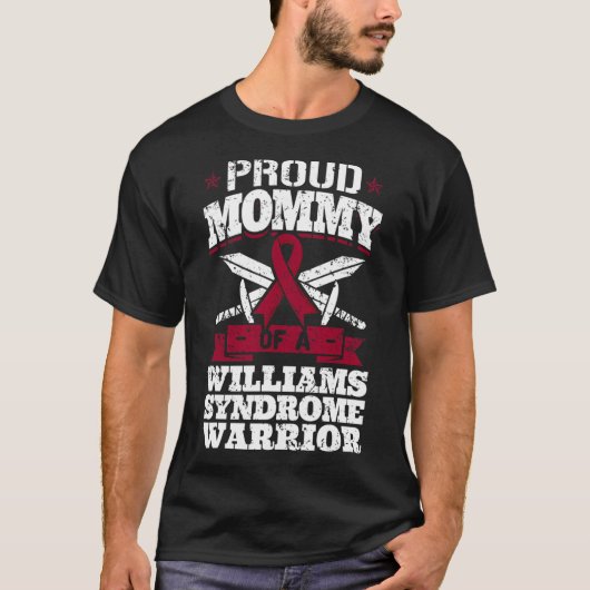 T-shirt Fier Maman D'Un Guerrier Du Syndrome Williams (Devant)