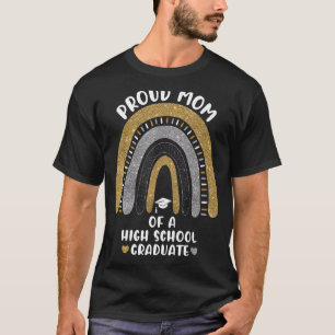 T-shirt Fier Maman D'Un Lycée Diplômé Rainbow