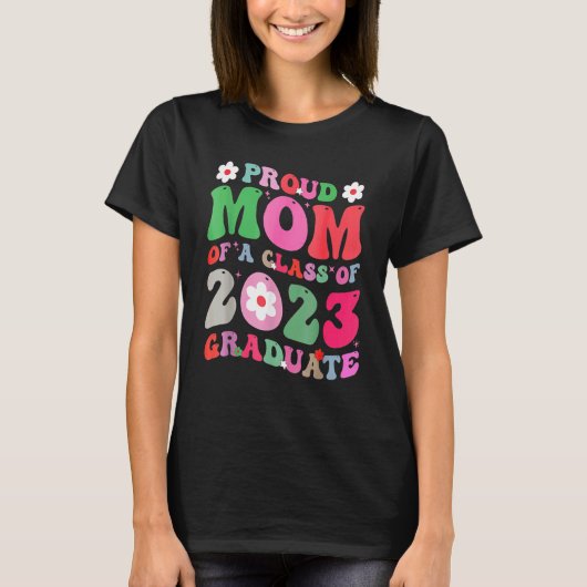 T-shirt Fier Maman d'une classe de 2023 Graduate Super Sen (Devant)