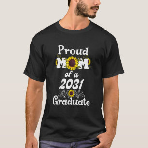 T-shirt Fier maman d'une classe de 2031 Graduate Sunflower