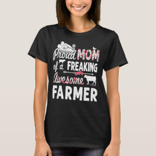 T-shirt Fier Maman D'Une Frénétique Farmer Maman Farmer