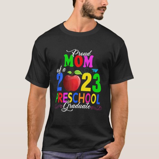T-shirt Fier Maman d'une mère de 2023 de l'école maternell (Devant)