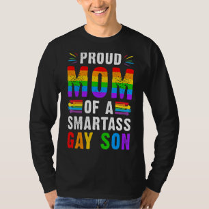 T-shirt Fier Maman D'Une Smartass Gay Son Lgbt Ally Gay Pr