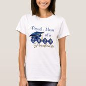 T-shirt Fier Maman Graduation Bleu & Or (Devant)