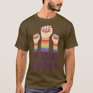 T-shirt Fier Maman Lesbienne Gay pride Parent Rainbow LGBT