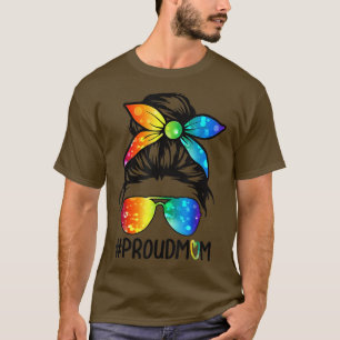 T-shirt Fier Maman Messy Cheveux Bun Gay pride LGBT Suppor