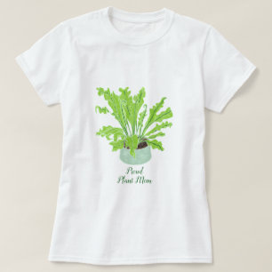 T-shirt Fier maman Plante - fougère de nid d'oiseau sur bl