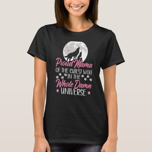 T-shirt Fier maman Wolf (Devant)