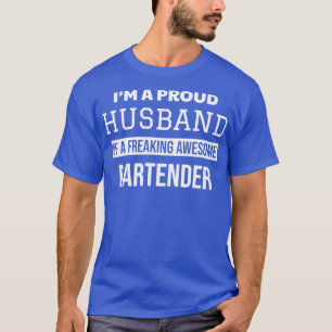 T-shirt Fier Mari d'un barman frémissant