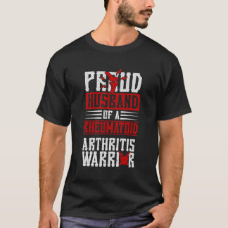 T-shirt Fier Mari D'Un Guerrier De L'Arthrite Rhumatoïde A