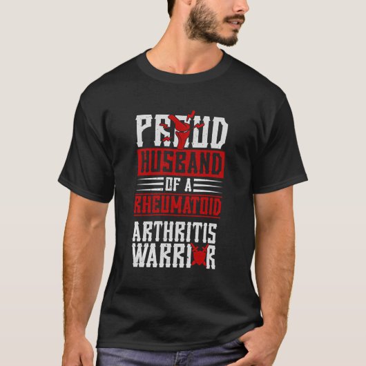 T-shirt Fier Mari D'Un Guerrier De L'Arthrite Rhumatoïde A (Devant)