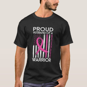 T-shirt Fier Mari D'Un Guerrier Soutien Au Cancer Du Sein