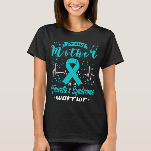T-shirt Fier Mère TOURETTE SYNDROME Warrior (Devant)
