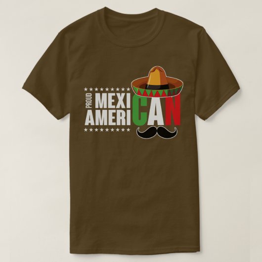 T-shirt Fier Mexicain Américain (Design devant)