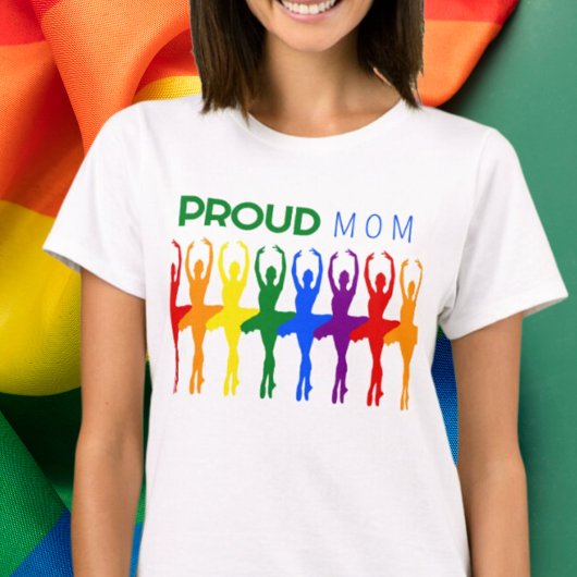 T-shirt Fier MOM Gay pride Rainbow Ballet Silhouettes