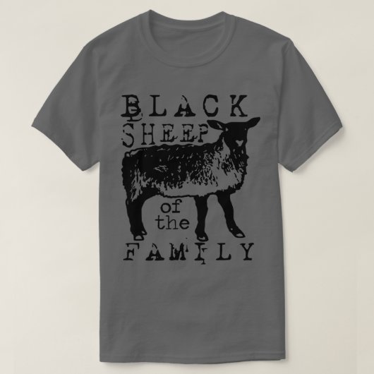 T-shirt Fier Mouton Noir De La Famille (Design devant)