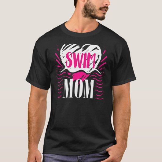 T-shirt Fier nageurs Mère Cool nager Mère (Devant)