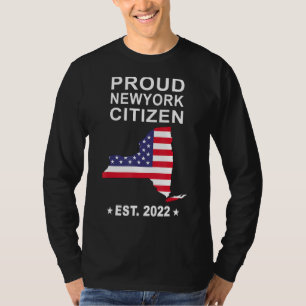 T-shirt Fier Newyork Citizen 2022 Drapeau américain New Ne