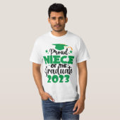 T-shirt Fier NIECE d'une classe de 2023 Graduate Fun Scrip (Devant entier)