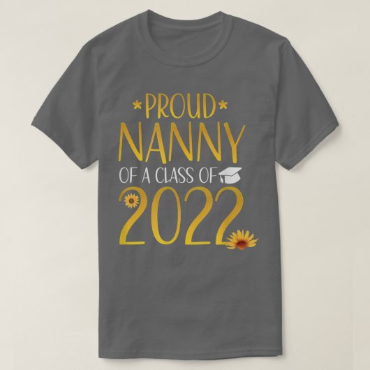 T-shirt Fier Nounou d'une classe de 2022 Graduate Matching (Design devant)