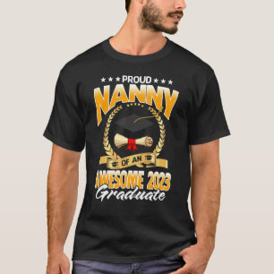 T-shirt Fier Nounou D'Une Extraordinaire Diplôme D'Études