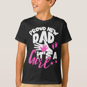 T-shirt Fier Nouveau Papa C'est Une Fille Drôle Grossesse