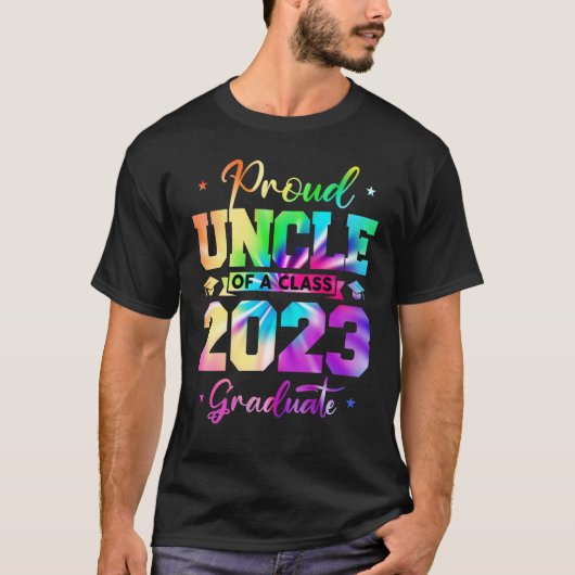 T-shirt Fier oncle d'un 2023 Graduate Senior 23 Family Ti (Devant)