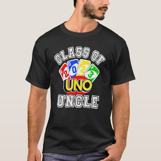 T-shirt Fier Oncle D'Un 2023 Senior Uno Classe 2023 Gradu (Devant)