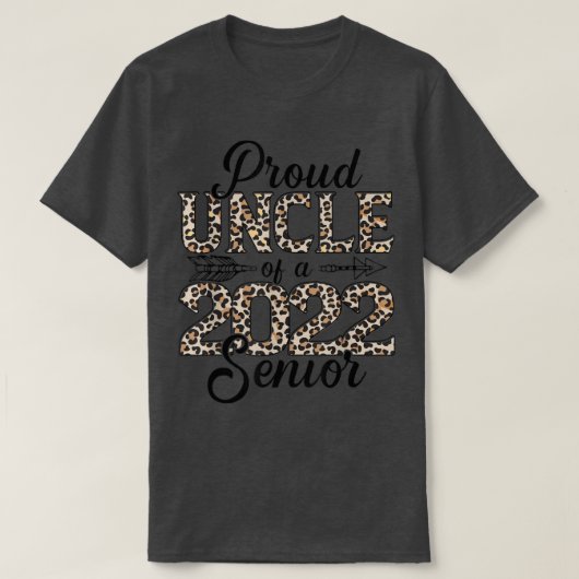 T-shirt Fier oncle d'un 22 Leopard Senior 2022 Classe 2022 (Design devant)